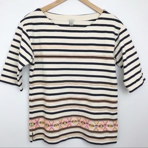 J. CREW | Neon Embroidered Aztec Stripe Shirt S